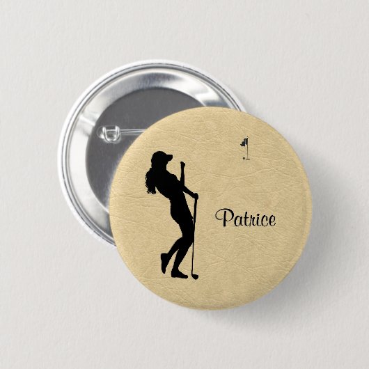 Ladys Golf Leather Look w Name Button (Vorne & Hinten)