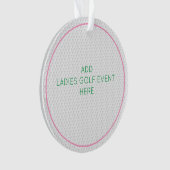 Ladys Golf Pink White CUSTOM Award Veranstaltung G Ornament (Vorderseite)