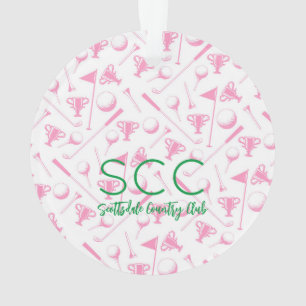 Ladys Golf Pink White CUSTOM Award Veranstaltung G Ornament