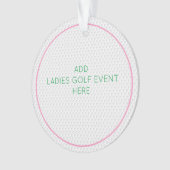 Ladys Golf Pink White CUSTOM Award Veranstaltung G Ornament (Vorderseite)