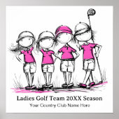 Ladys Golf Team Custom Poster (Vorne)