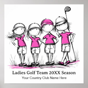 Ladys Golf Team Custom Poster