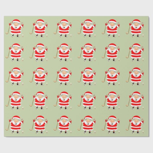 Ladys Golf Weihnachtsgeschenk Geschenkpapier (Flach)