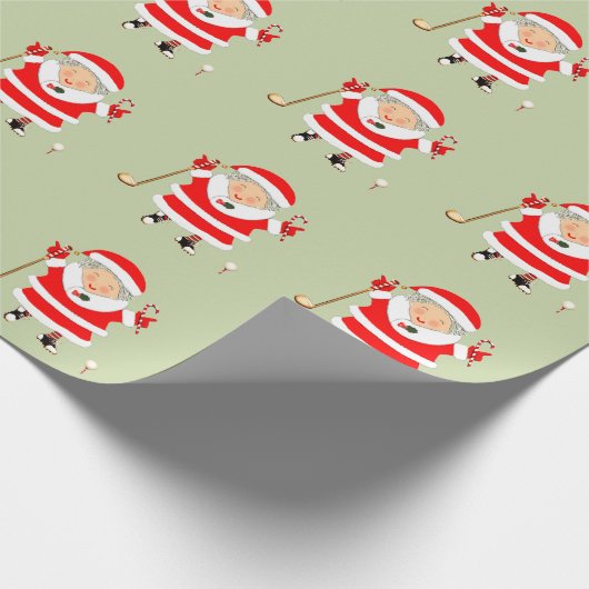 Ladys Golf Weihnachtsgeschenk Geschenkpapier (Ecke)