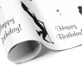 Ladys Golfer Birthday Geschenkpapier (Rolleneckpunkt)