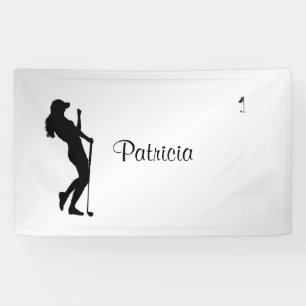 Ladys Golfer Personal  Banner
