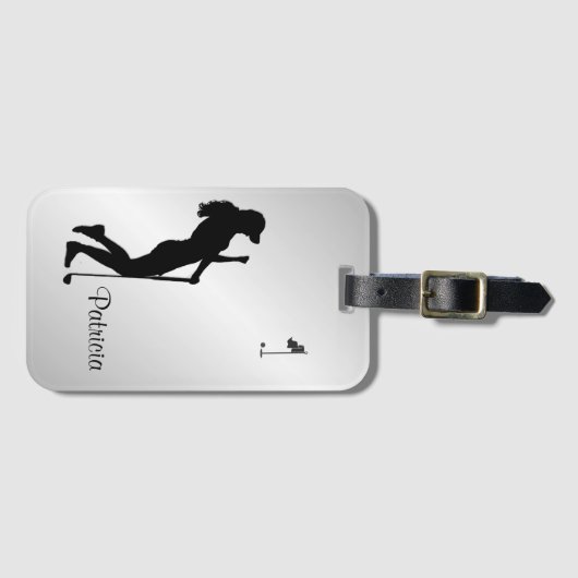 Ladys Golfer Personal  Gepäckanhänger (Vorderseite (Horizontal))