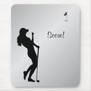Ladys Golfer Personal Mousepad