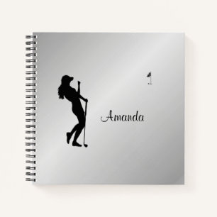 Ladys Golfer Personal  Notizblock