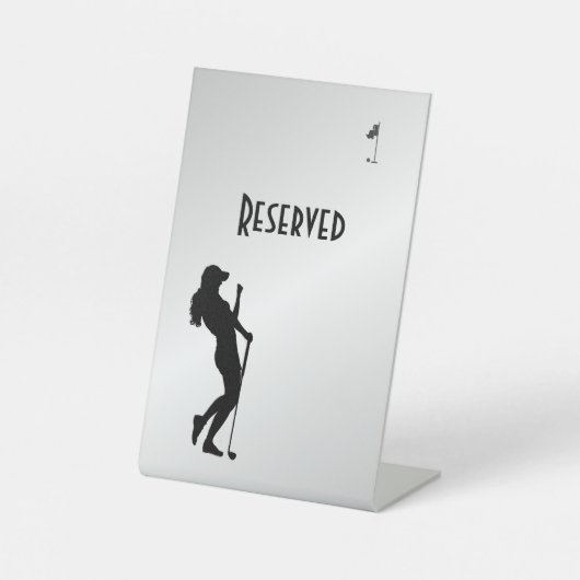 Ladys Golfer reserviert Sockelschild (Vorderseite)
