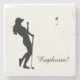 Ladys Golfer Steinuntersetzer