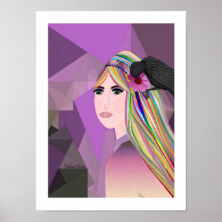 Lady's got Crow LeeMarie Creative Design Poster