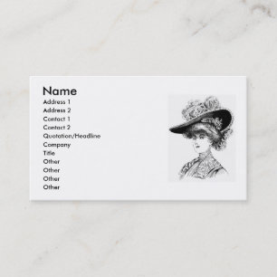 Ladys' Hat Business Card Visitenkarte