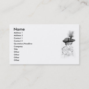 Ladys' Hat Business Card Visitenkarte