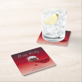 Ladys Hat Derby Party Rechteckiger Pappuntersetzer (Vor Ort)