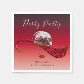 Ladys Hat Derby Party Serviette (Vorderseite)