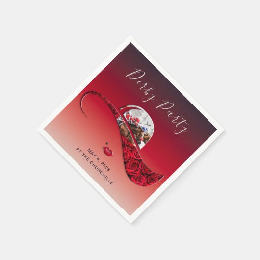 Ladys Hat Derby Party Serviette (Ecke)