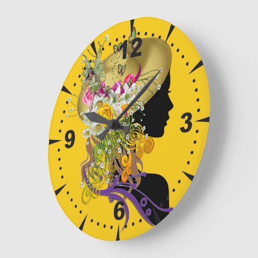 Ladys Hat liebvers Art Große Wanduhr (Winkel)