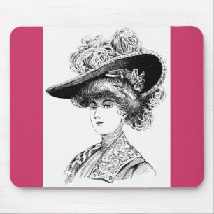 Ladys' Hat Mouse Pad Mousepad