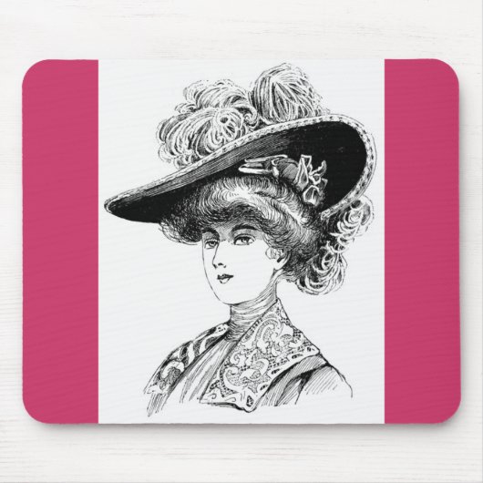 Ladys' Hat Mouse Pad Mousepad (Vorne)