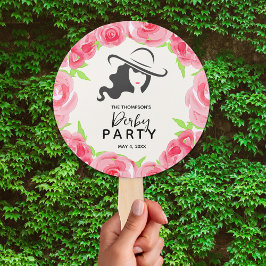 Lady's Hat und Rose Derby Party Fächer