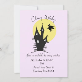 Ladys Hexes Halloween-Party Cards Einladung