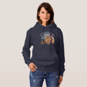 Ladys' Hooded Sweatshirt - Dunkel mit Logo (Vorne ganz)