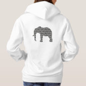 Ladys Hooded Top Elephant Damask Muster (Rückseite)