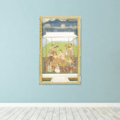 Ladys hören Musik in einem Garten, vom Sm Leinwanddruck (Insitu (Holzboden))