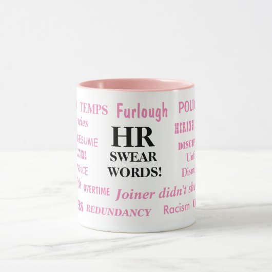 Ladys HR Swear Words Human Resources Funny Gift Tasse (Zentrum)