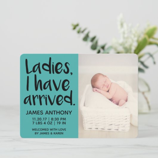 Ladys, ich bin angekommen ankündigung (Stehend Vorderseite)