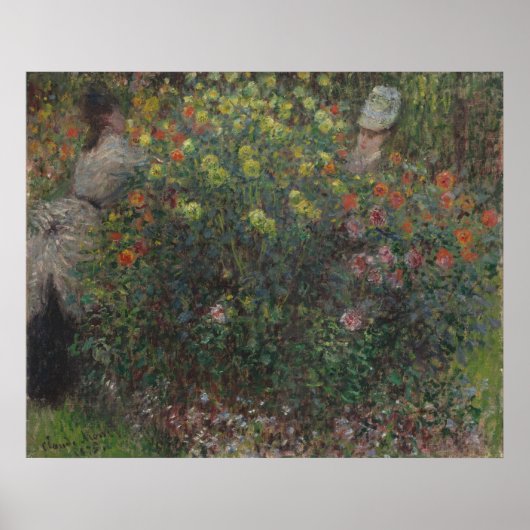 Ladys in Blume Monet 1875 Poster (Vorne)