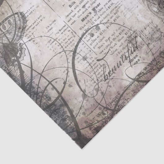 Ladys in grau decoupage seidenpapier (Ausschnitt)