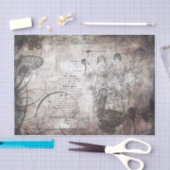 Ladys in grau decoupage seidenpapier (Handwerk)