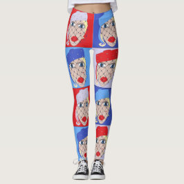Ladys ın Pilbox Hat Design Leggings