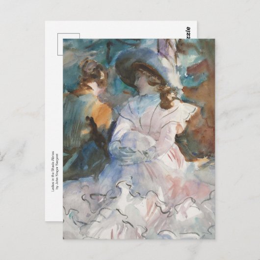 Ladys in Shade Abries von John Singer Sargent Postkarte (Vorne/Hinten)