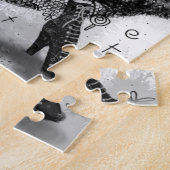 Ladys in Spitzenkleidern Puzzle Schwarz-weiße Male (Seite)