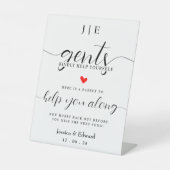 Ladys Kindly helfen Sie sich selbst Schwarz-weiß M Sockelschild (Vorderseite)