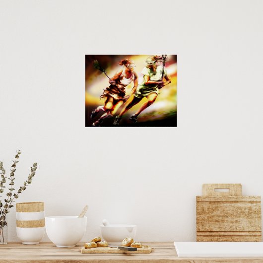 Ladys Lacrosse Poster (Küche)