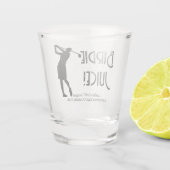 Ladys League Golf Club Mitglied Birdie Shot Glass Schnapsglas (Rückseite)