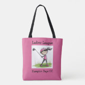 Ladys League Golf Tasche - Kundenname/Grafik (Rückseite)