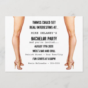 Ladys Legs Bachelor Party Einladungen