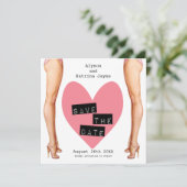 Ladys Legs Lesbian Save the Date (Stehend Vorderseite)