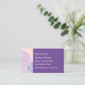 Ladys Lila Floral Personal Contact Cards Telefonnummerkarte (Stehend Vorderseite)