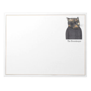 LADY'S MAID CAT 11x8.5 Notepad Notizblock