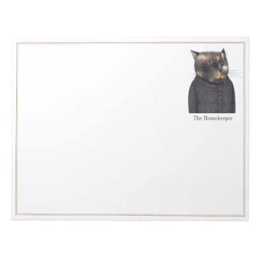 LADY'S MAID CAT 11x8.5 Notepad Notizblock (Vorderseite)