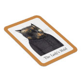 LADY'S MAID CAT 3x4 Flexible Magnet + Text (Rechte Seite)