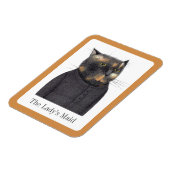 LADY'S MAID CAT 3x4 Flexible Magnet + Text (Linke Seite)