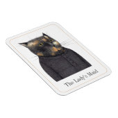 LADY'S MAID CAT 3x4 Flexible Magnet + Text II (Rechte Seite)