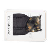 LADY'S MAID CAT 3x4 Flexible Magnet + Text II (Horizontal)